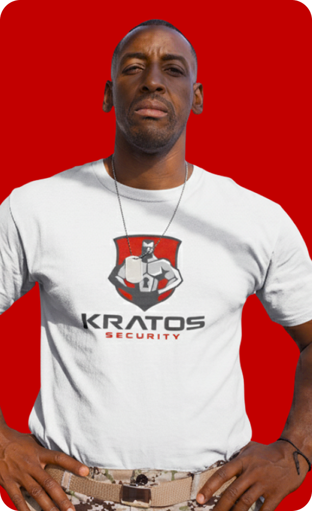 Kratos Security officer monitoring premises and maintaining site safety