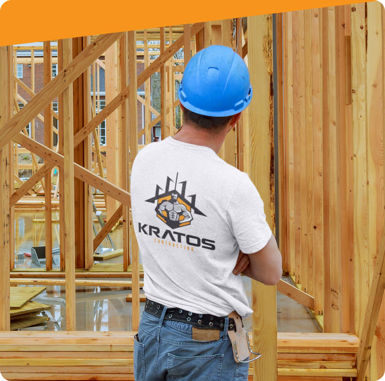 Kratos Contracting contractor working on a residential home construction site