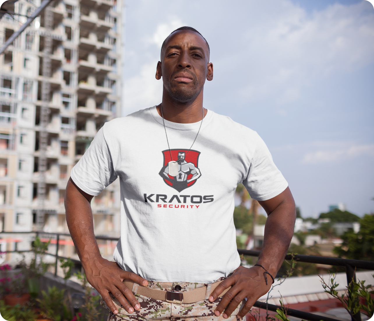 Kratos Security guard on duty providing professional security services